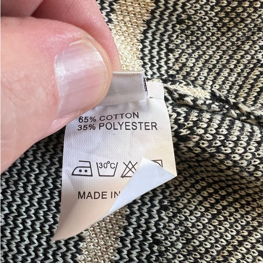 Fringed Aztec Print Open Front Cardigan Size L - image 6